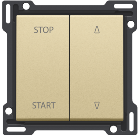 Set de finition pour interrupteur pour volets à verrouillage électrique, couleur gold coated