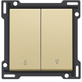 Set de finition pour bouton-poussoir double pour volets, couleur gold coated