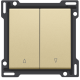 Set de finition pour bouton-poussoir double pour volets, couleur gold coated