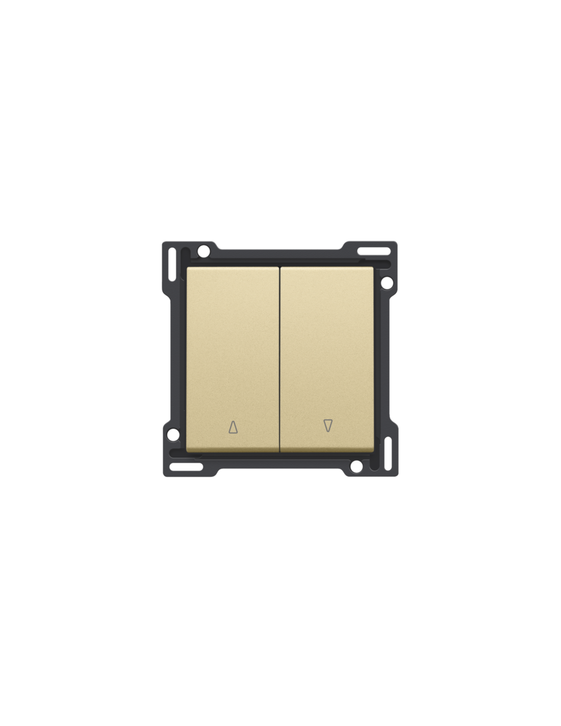 Set de finition pour bouton-poussoir double pour volets, couleur gold coated