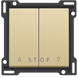 Set de finition pour bouton-poussoir double pour volets pour commandes électroniques, couleur gold coated