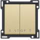 Set de finition pour bouton-poussoir double pour volets pour commandes électroniques, couleur gold coated