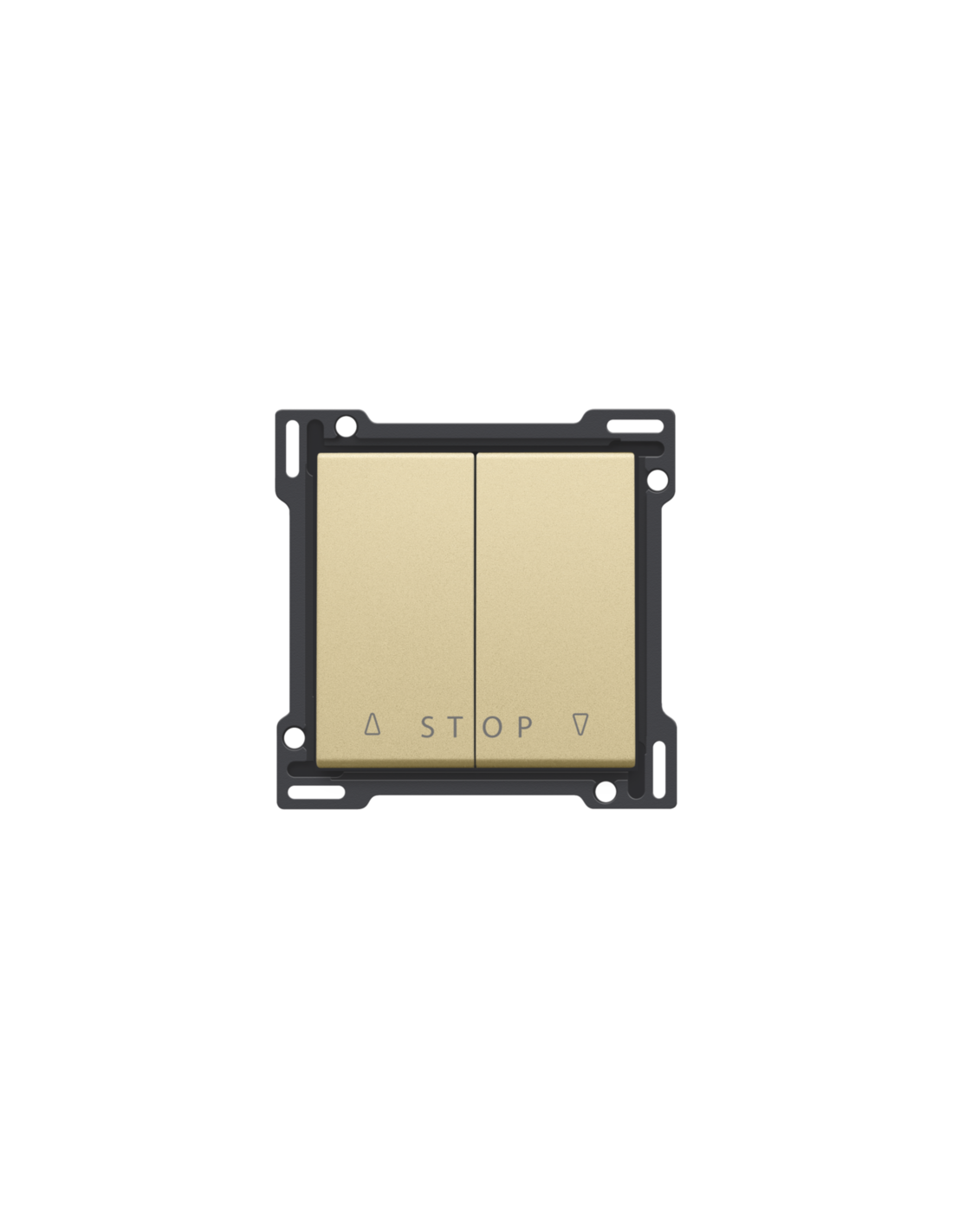 Set de finition pour bouton-poussoir double pour volets pour commandes électroniques, couleur gold coated