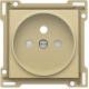 Set de finition pour prise de courant avec broche de terre et obturateurs de protection, profondeur d’encastrement de 21 mm, couleur gold coated