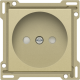 Set de finition pour prise de courant sans terre, avec obturateurs de protection, profondeur d’encastrement de 21 mm, couleur gold coated