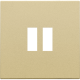 Set de finition pour chargeur double USB-A, couleur gold coated