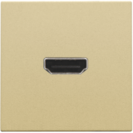 Set de finition avec prise HDMI/HDMI, couleur gold coated