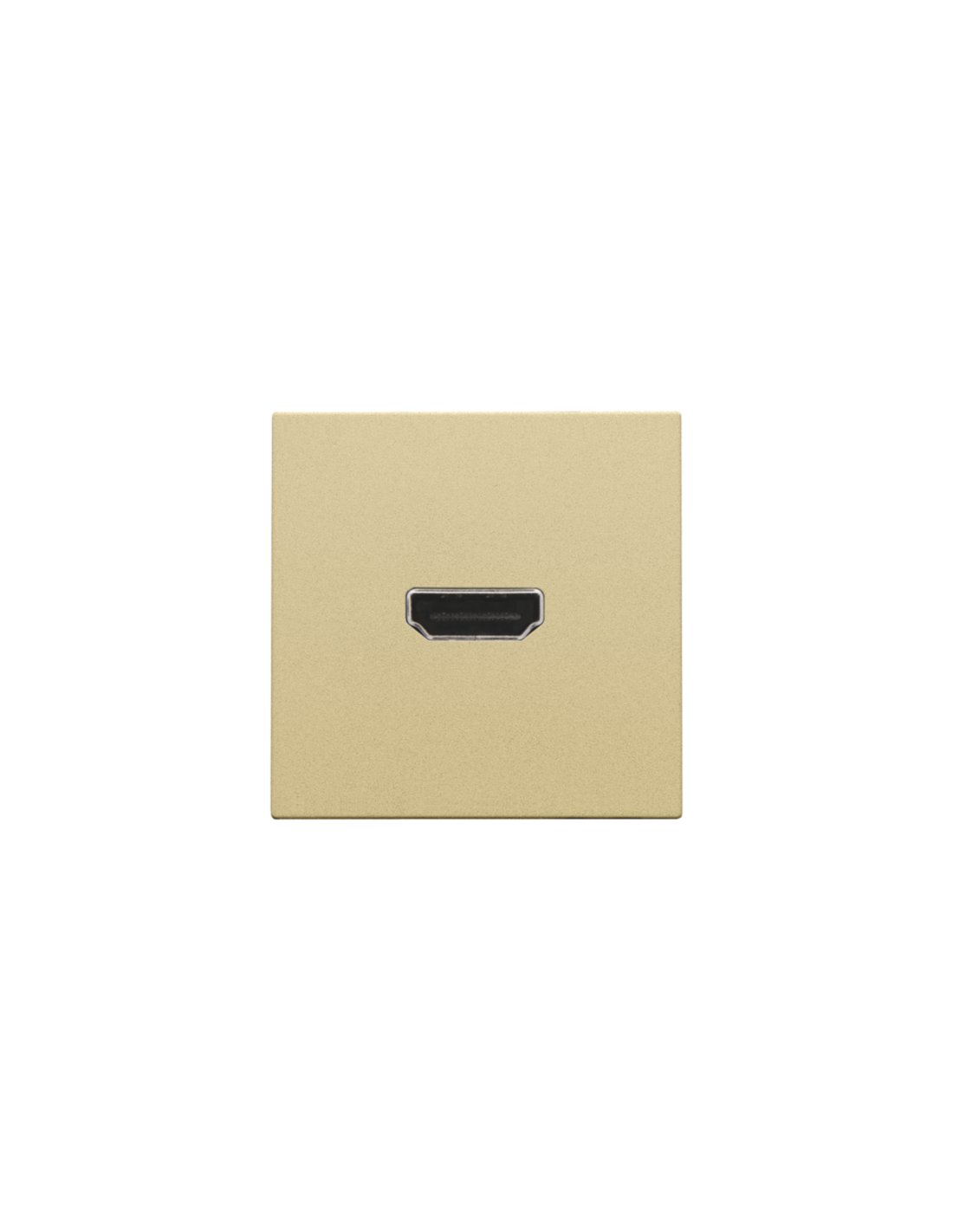 Set de finition avec prise HDMI/HDMI, couleur gold coated