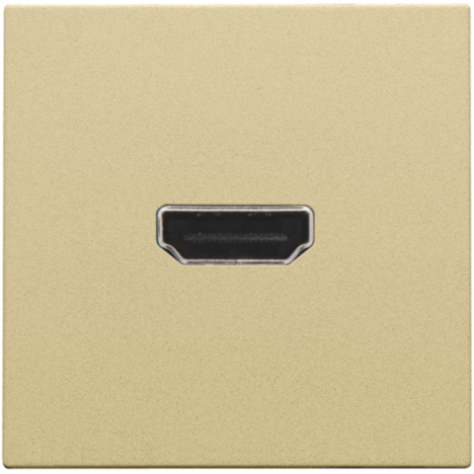 Set de finition avec prise HDMI/HDMI, couleur gold coated