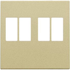 Set de finition pour prise double pour haut-parleur, couleur gold coated