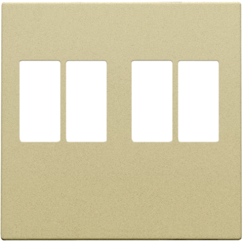 Set de finition pour prise double pour haut-parleur, couleur gold coated