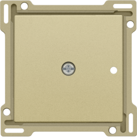 Set de finition pour récepteur RF encastré à 1 canal avec contact unipolaire (libre de potentiel) ou récepteur RF encastré avec fonction de commande des volets, couleur gold coated