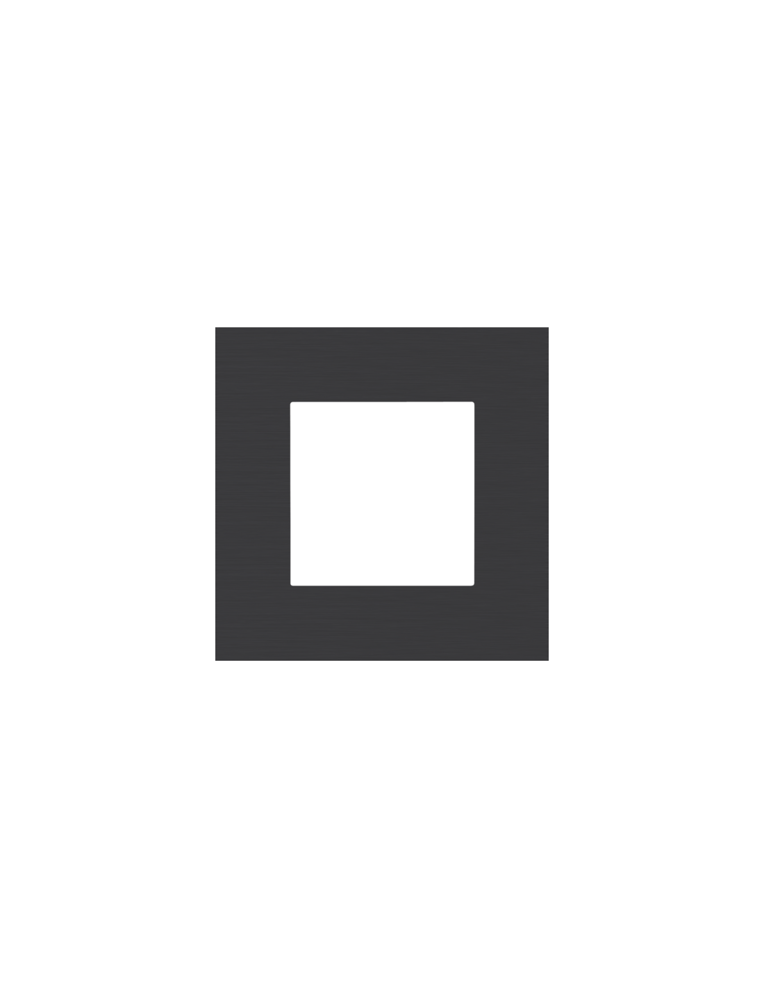 Plaque de recouvrement simple, couleur Niko Pure alu black brushed