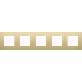 Plaque de recouvrement quintuple, entraxe de 71 mm, couleur Niko Pure alu gold brushed
