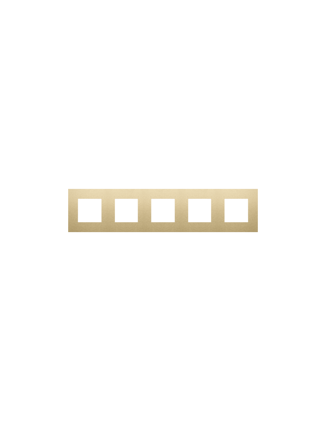 Plaque de recouvrement quintuple, entraxe de 71 mm, couleur Niko Pure alu gold brushed