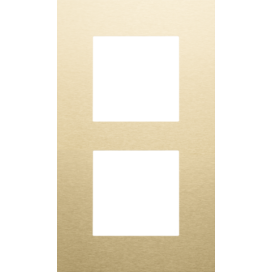 Plaque de recouvrement double, entraxe de 60 mm, verticale, couleur Niko Pure alu gold brushed