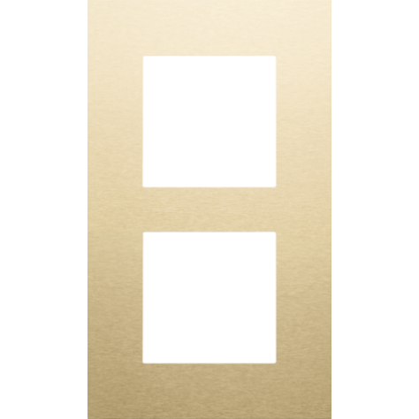 Plaque de recouvrement double, entraxe de 60 mm, verticale, couleur Niko Pure alu gold brushed Plaque de recouvrement double, entraxe de 60 mm, verticale, couleur Niko Pure alu gold brushed