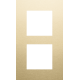 Plaque de recouvrement double, entraxe de 60 mm, verticale, couleur Niko Pure alu gold brushed