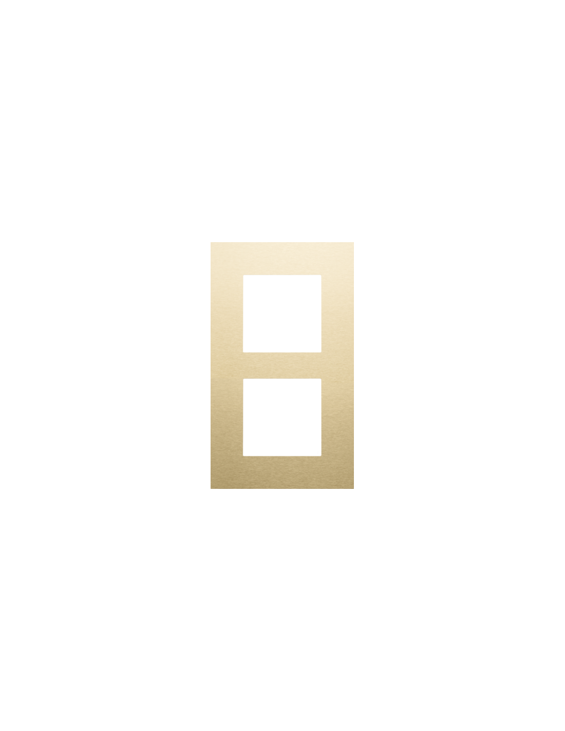 Plaque de recouvrement double, entraxe de 60 mm, verticale, couleur Niko Pure alu gold brushed