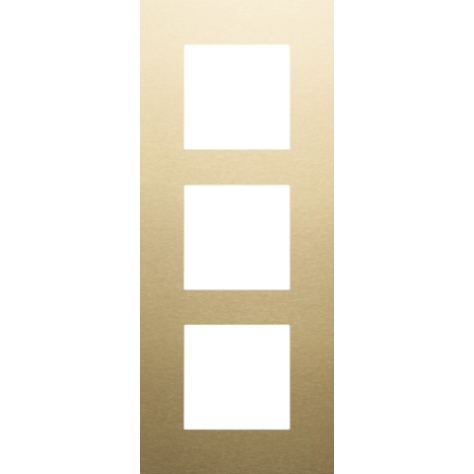 Plaque de recouvrement triple, entraxe de 60 mm, verticale, couleur Niko Pure alu gold brushed Plaque de recouvrement triple, entraxe de 60 mm, verticale, couleur Niko Pure alu gold brushed