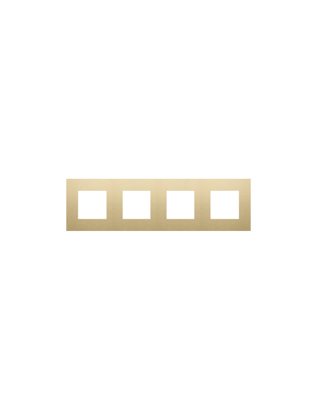 Plaque de recouvrement quadruple, entraxe de 71 mm, couleur Niko Pure alu gold brushed