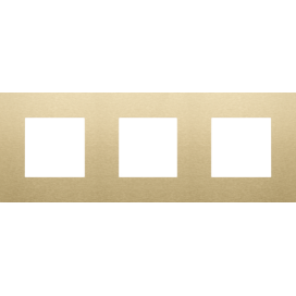 Plaque de recouvrement triple, entraxe de 71 mm, couleur Niko Pure alu gold brushed