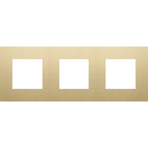 Plaque de recouvrement triple, entraxe de 71 mm, couleur Niko Pure alu gold brushed Plaque de recouvrement triple, entraxe de 71 mm, couleur Niko Pure alu gold brushed