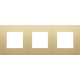 Plaque de recouvrement triple, entraxe de 71 mm, couleur Niko Pure alu gold brushed