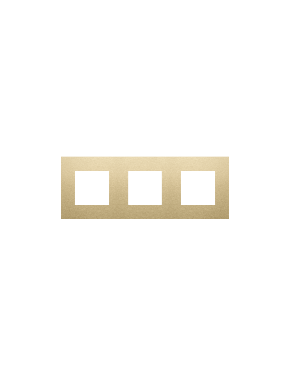 Plaque de recouvrement triple, entraxe de 71 mm, couleur Niko Pure alu gold brushed