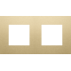 Plaque de recouvrement double avec un entraxe de 71 mm, couleur Niko Pure alu gold brushed