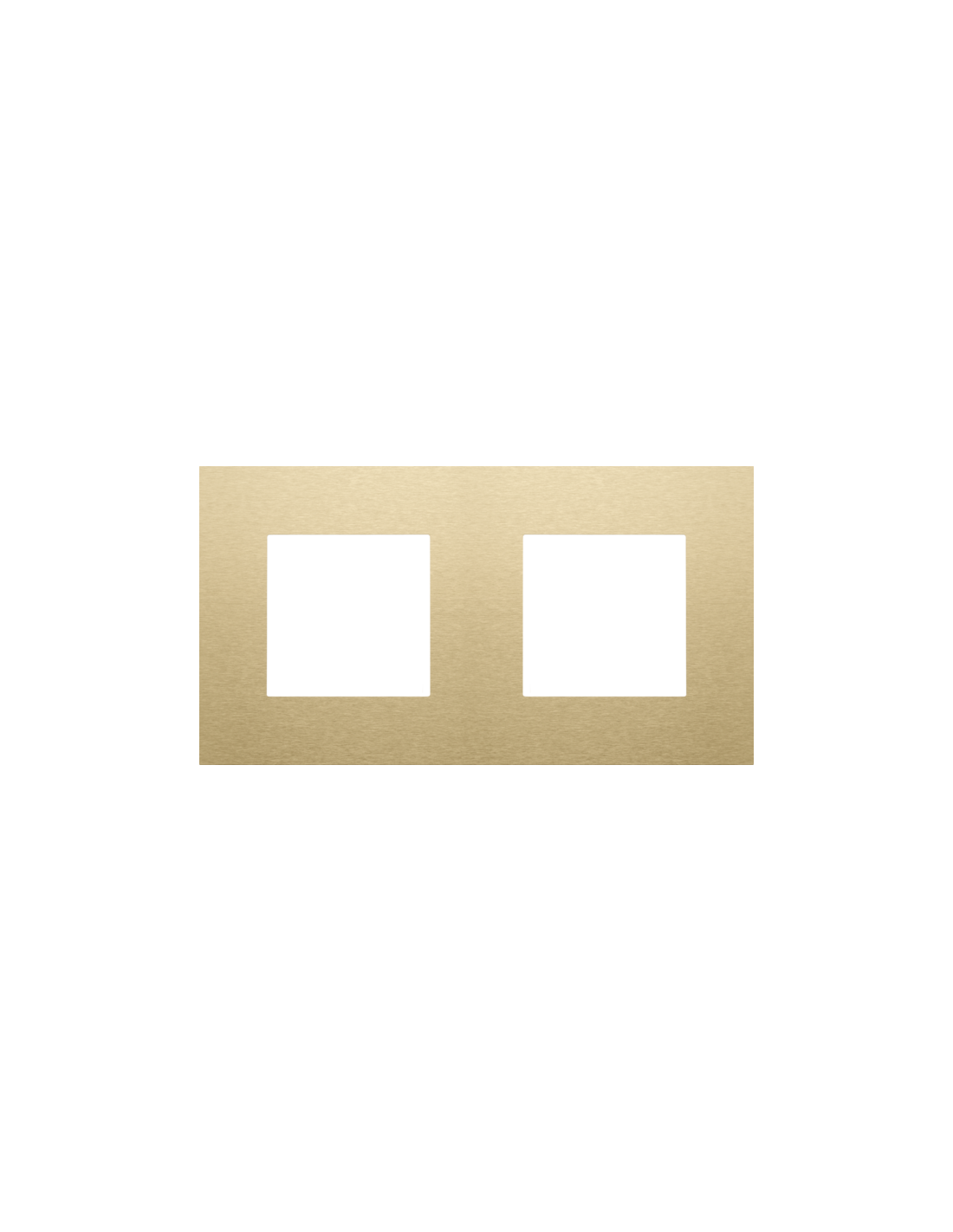 Plaque de recouvrement double avec un entraxe de 71 mm, couleur Niko Pure alu gold brushed