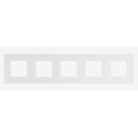 Plaque de recouvrement quintuple, entraxe de 71 mm, couleur Niko Pure liquid snow white