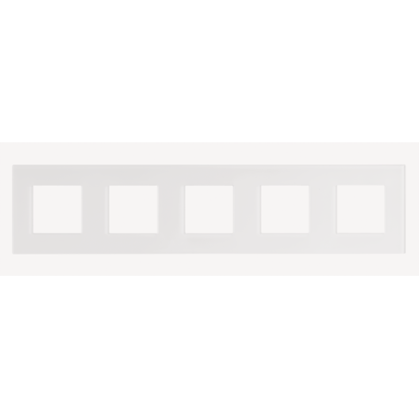 Plaque de recouvrement quintuple, entraxe de 71 mm, couleur Niko Pure liquid snow white