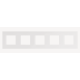 Plaque de recouvrement quintuple, entraxe de 71 mm, couleur Niko Pure liquid snow white