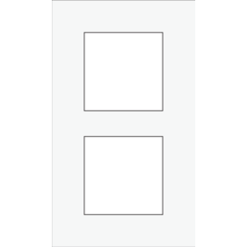 Plaque de recouvrement double, entraxe de 60 mm, verticale, couleur Niko Pure liquid snow white