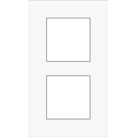 Plaque de recouvrement double, entraxe de 60 mm, verticale, couleur Niko Pure liquid snow white Plaque de recouvrement double, entraxe de 60 mm, verticale, couleur Niko Pure liquid snow white