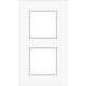 Plaque de recouvrement double, entraxe de 60 mm, verticale, couleur Niko Pure liquid snow white