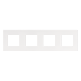 Plaque de recouvrement quadruple, entraxe de 71 mm, couleur Niko Pure liquid snow white