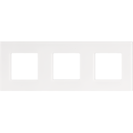 Plaque de recouvrement triple, entraxe de 71 mm, couleur Niko Pure liquid snow white