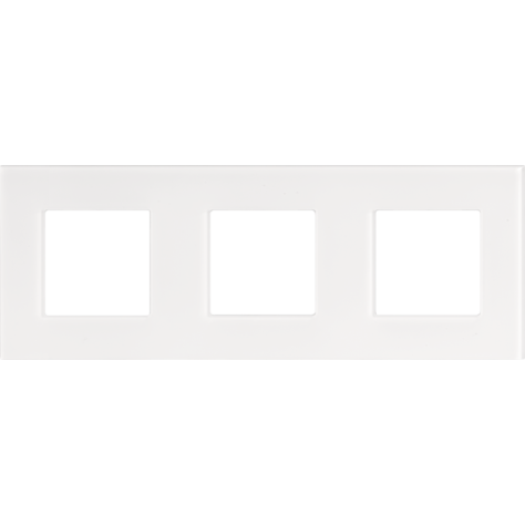 Plaque de recouvrement triple, entraxe de 71 mm, couleur Niko Pure liquid snow white