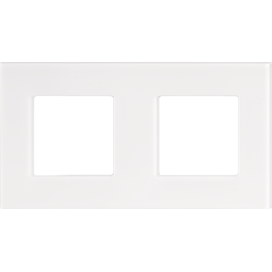 Plaque de recouvrement double avec un entraxe de 71 mm, couleur Niko Pure liquid snow white