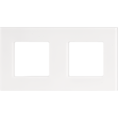 Plaque de recouvrement double avec un entraxe de 71 mm, couleur Niko Pure liquid snow white Plaque de recouvrement double avec un entraxe de 71 mm, couleur Niko Pure liquid snow white
