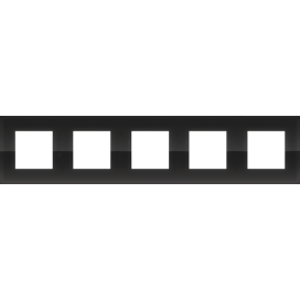 Plaque de recouvrement quintuple, entraxe de 71 mm, couleur Niko Pure liquid black