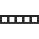 Plaque de recouvrement quintuple, entraxe de 71 mm, couleur Niko Pure liquid black