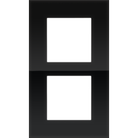 Plaque de recouvrement double, entraxe de 60 mm, verticale, couleur Niko Pure liquid black