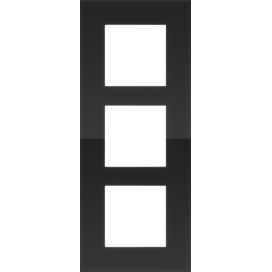 Plaque de recouvrement triple, entraxe de 60 mm, verticale, couleur Niko Pure liquid black