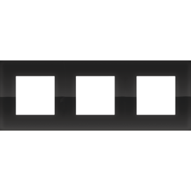 Plaque de recouvrement triple, entraxe de 71 mm, couleur Niko Pure liquid black