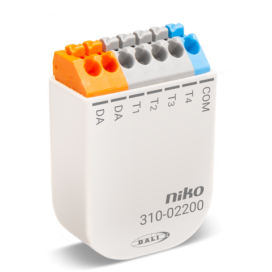 Interface de bouton-poussoir DALI-2 avec quatre entrées sans potentiel