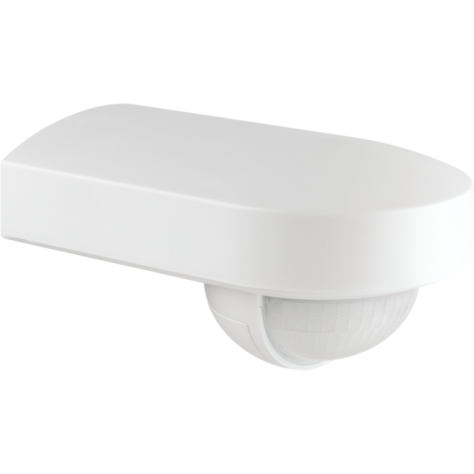 Détecteur de mouvement, 230 V, 16 m, 180°, IP54, avec lentille orientable, pour montage en saillie, couleur blanc