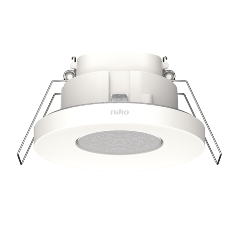 Détecteur de présence P34MR, KNX®, 5 canaux, 9-10 m, IP44, pour montage encastré, couleur blanc